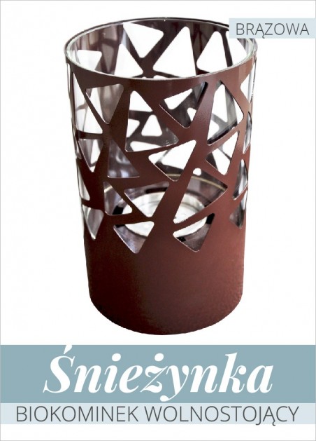 Biokominek Śnieżynka Brązowa