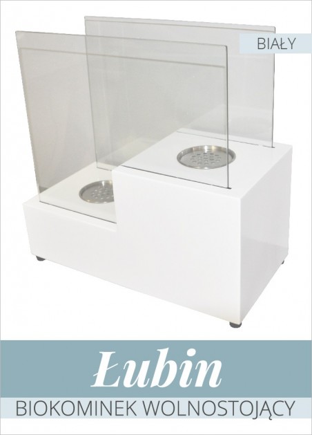 Biokominek Łubin BIAŁY/ CZARNY