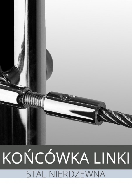 Końcówka linki nierdzewnej...